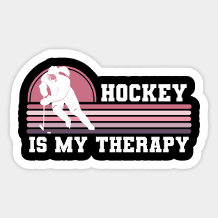 Ice Hockey Is My Therapy Sticker